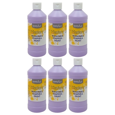 Handy Art Little Masters Washable Tempera Paint, 16 oz., Light Purple, 6PK 211-738